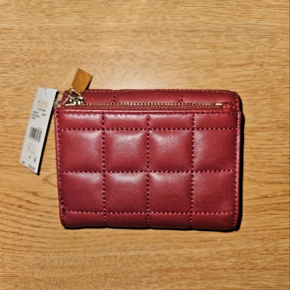 Michael Kors Leather Compact Trifold Jet Set Charm Wallet in Brandy - Picture 2 of 5